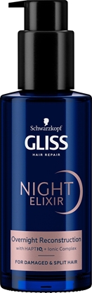 Picture of GLISS_Night Elixir Reconstruction regenerujca kuracja na noc bez spukiwania do wosów zniszczonych i rozdwojonych kocówek 100ml
