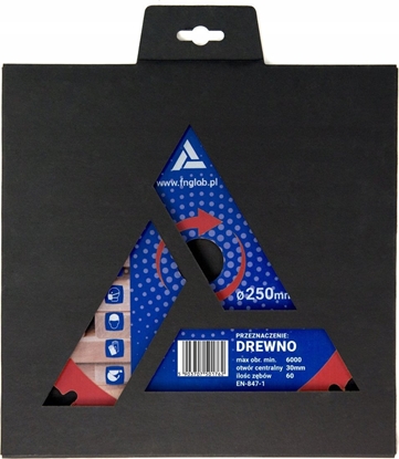 Изображение Glob Pia widiowa GLOB TOOLS TCT do cicia drewna 250mm/30mm z redukcj 25,4mm - 60z do ukonic