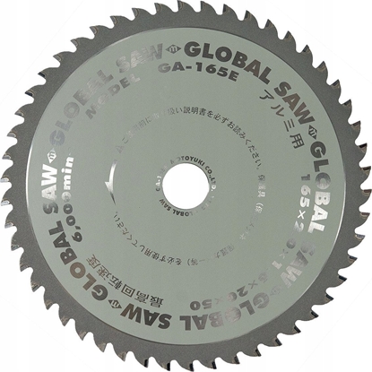 Attēls no GLOBAL SAW Pia tarczowa do cicia aluminium GLOBAL SAW 165 x 2,0/1,6 x 20mm / 50z CERMET