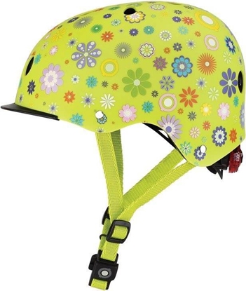 Picture of Globber Kask dziecicy Globber Elite Lights 507-106 Lime Green-Flower Uniwersalny