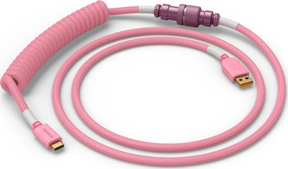 Attēls no Glorious Glorious GMMK Coiled Cable Pixel Pink, Spiralkabel, USB-C/USB-A - pink