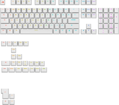 Picture of Glorious Glorious GPBT Backlit Keycaps, ANSI Layout (US), PBT, Dye-Sub - Wei