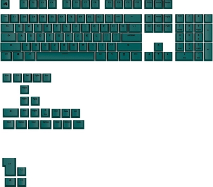 Attēls no Glorious Glorious GPBT Basics Keycaps, ANSI Layout (US), PBT, Dye-Sub - Totem Green