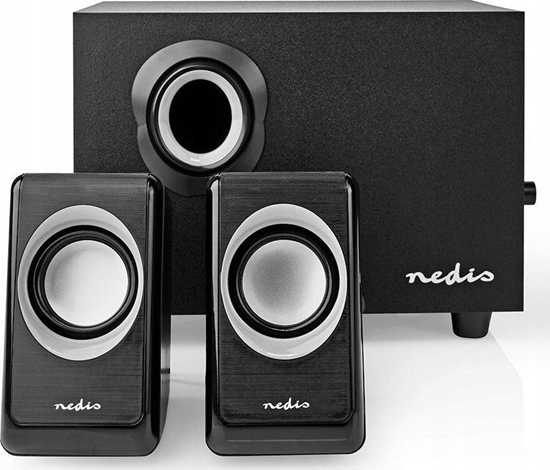Изображение Goniki komputerowe Nedis CSPR10021BK zestaw goników 16 W PC Czarny 2.1 kan.