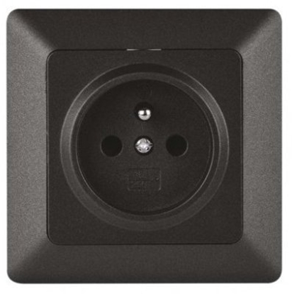 Изображение Gniazdo pojedyncze Emos A6001.2 FRENCH IP20 antracyt