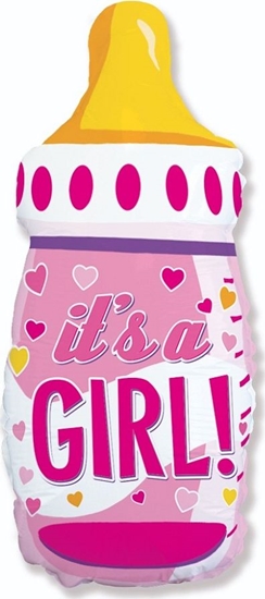 Изображение GoDan Balon foliowy 24 cale FX - Butelka (róowa), pakowany