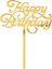 Attēls no GoDan Dekoracja akrylowa na tort Happy Birthday zota