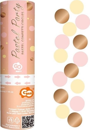 Изображение GoDan Konfetti pneumatyczne kóka róowe, zote.. 15cm