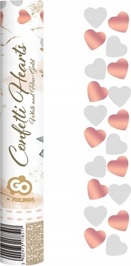 Изображение GoDan Konfetti pneumatyczne Serca, róowe i biae 30cm