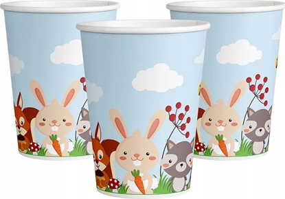 Attēls no GoDan Kubki papierowe Le¶ne zwierz±tka 8szt