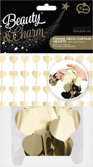 Picture of GoDan Kurtyna B&C serca matowa srebrna100x200cm