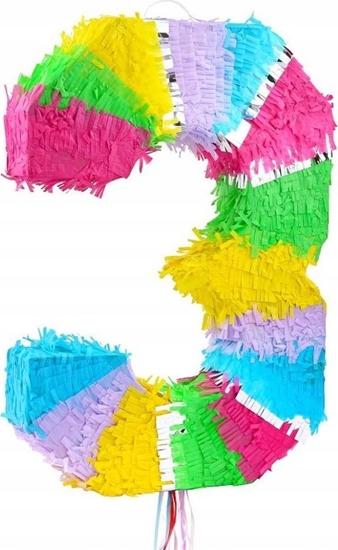 Picture of GoDan Piniata cyfra 3 pastelowa 50x35x7.5cm