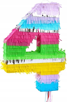 Attēls no GoDan Piniata cyfra 4 pastelowa 50x35x7.5cm