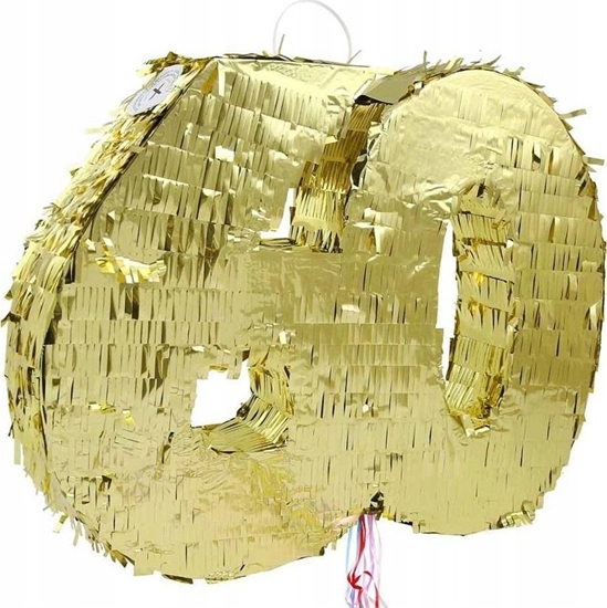 Picture of GoDan Piniata cyfra 60 metaliczna zota foliowa 50x50cm