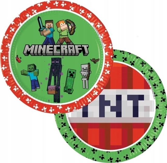 Picture of GoDan Talerzyki papierowe Minecraft 23cm 8szt