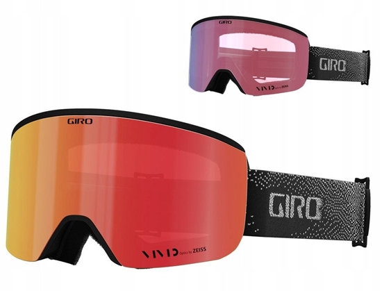 Picture of Gogle zimowe GIRO AXIS BLACK & WHITE BIT TONE (Szyba lustrzana kolorowa VIVID-Carl Zeiss VIVID EMBER 19-42% S2 + Szyba lustrzana kolorowa VIVID-Carl Zeiss INFRARED 58% S1) (NEW 2023/2024)