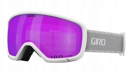 Picture of Gogle zimowe GIRO MILLIE WHITE & GREY CHUTE (szyba VIVID PINK 00% S2) (NEW 2024/2025)