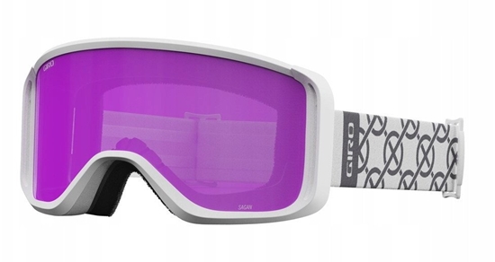 Изображение Gogle zimowe GIRO SAGEN WHITE MONOGRAM (szyba AMBER PINK 19-42% S2) (NEW 2024/2025)