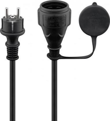 Изображение Goobay Kabel sieciowy zewntrzny 5 m, czarny - Dugo kabla 5 m