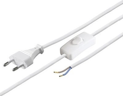 Picture of Goobay Kabel zasilajcy Euro z otwartymi kocówkami i z wycznikiem 1,5m biay 51349