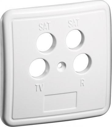 Изображение Goobay Pokrywa 4-otworowa do gniazd antenowych