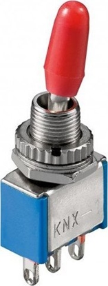 Изображение Goobay Przecznik obrotowy miniaturowy, ON - ON, 3-pinowy, obudowa niebieska