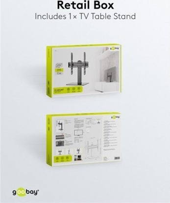 Изображение Goobay 59508 Tabletop TV Stand Basic Fix, Black