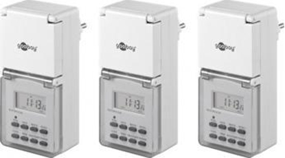 Изображение Goobay Zestaw 3 sztuk, cyfrowy zegar sterujcy IP44
