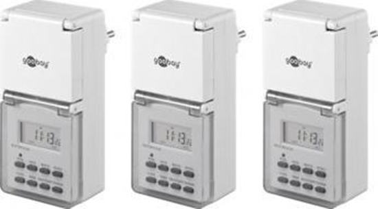 Изображение Goobay Zestaw 3 sztuk, cyfrowy zegar sterujcy IP44