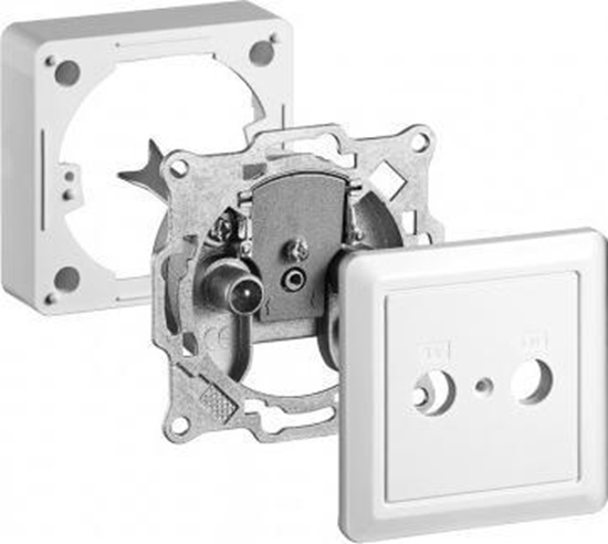 Picture of Goobay Zestaw: podwójne gniazdo antenowe wtykowe/kocowe - Zuycie Jednostka