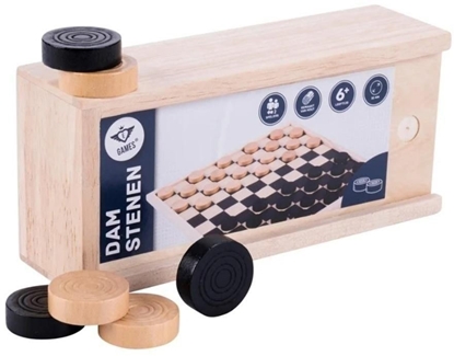 Attēls no Bicycle Gra Warcaby drewniane