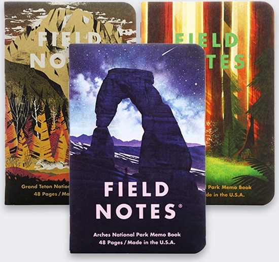 Изображение Grand Notesy Parki Narodowe USA: Grand Teton, Arches, Sequoia 3 szt.