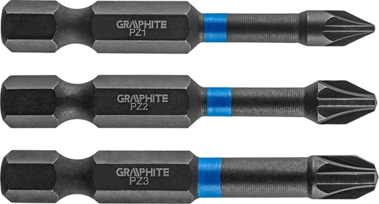 Picture of Graphite Kocówka wkrtakowa (Bity udarowe PZ1/2/3 x 50 mm, 3 szt.)