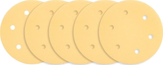 Picture of Graphite Papier cierny na rzep 225 mm, K180, 5 szt., z 6 otworami do szlifierki 59G264, 59G265