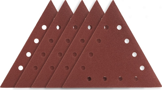 Picture of Graphite Papier cierny na rzep K80, trójktny z 12 otworami, 5szt do szlifierki 59G264