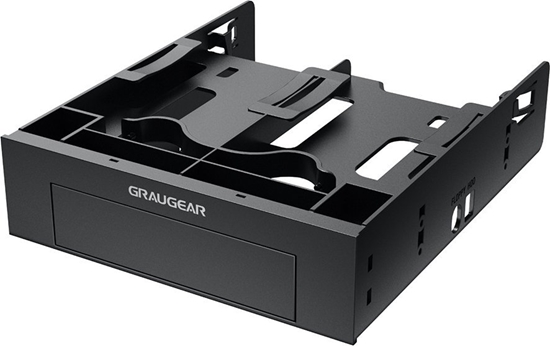 Изображение Graugear GRAUGEAR Einbaurahmen für 2x 2,5" & 3,5" HDD/SSD in 5,25"