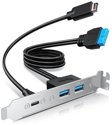 Picture of GRAUGEAR Multi PCI Blende   1x USB-C, 2x USB-A