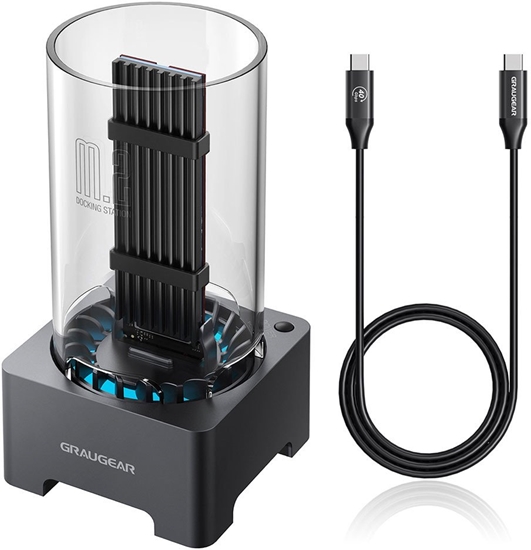 Picture of Graugear USB 4.0 Docking Station für M.2 NVMe SSD mit Heatsink und Lüfter