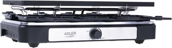 Picture of Grill elektryczny TRITON Adler | AD 6616 | Raclette - electric grill | Table | 1400 W | Black/Stainless steel