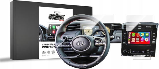 Изображение GrizzGlass Folia ceramiczna GrizzGlass CarDisplay Protection do Hyundai Tucson 8" [3 PACK]