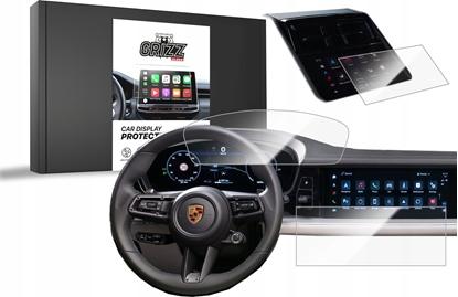 Изображение GrizzGlass Folia ceramiczna GrizzGlass CarDisplay Protection do Porsche Panamera 3 12,3" 2024 [3w1]