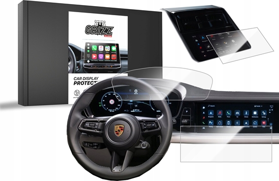 Изображение GrizzGlass Folia ceramiczna GrizzGlass CarDisplay Protection do Porsche Panamera 3 12,3" 2024 [3w1]