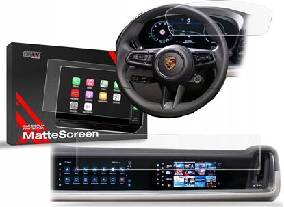 Изображение GrizzGlass Folia matowa GrizzGlass CarDisplay Protection do Porsche Panamera 3 12,3" + 10,9 2024 [2w1]