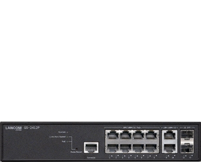 Picture of GS-2412P Zarzdzany L2+ Gigabit Ethernet (10/100/1000) Obsuga PoE Czarny