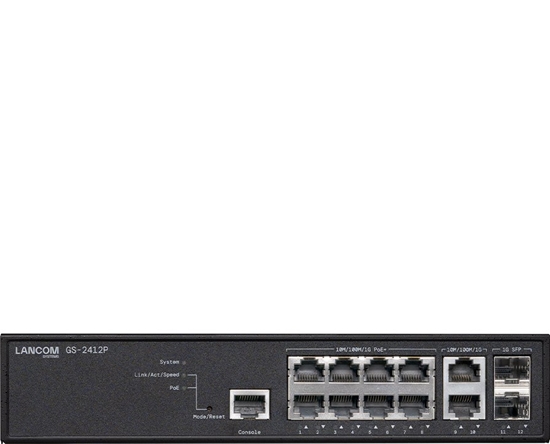 Picture of GS-2412P Zarzdzany L2+ Gigabit Ethernet (10/100/1000) Obsuga PoE Czarny