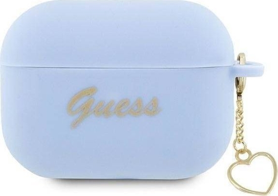 Изображение Guess Etui Guess GUAP2LSCHSB Apple AirPods Pro 2 cover niebieski/blue Silicone Charm Heart Collection