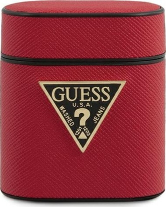 Изображение Guess Etui ochronne GUACA2VSATMLRE Saffiano do AirPods 1/2 czerwone