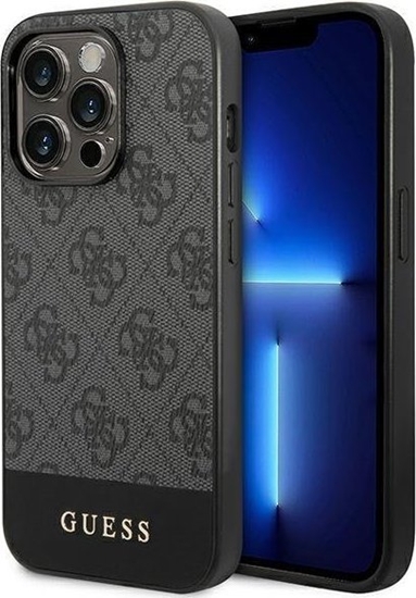 Picture of Guess 4G Bottom Stripe Metal Logo Collection - Etui iPhone 14 Pro Max (szary)