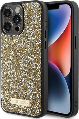 Изображение Guess Guess GUHCP15LPFGSBSD iPhone 15 Pro 6.1" óty/yellow hardcase Rhinestone Metal Logo