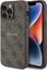 Picture of Guess GUHMP14LG4GFRW iPhone 14 Pro 6.1" brzowy/brown hardcase 4G Collection Leather Metal Logo MagSafe